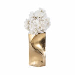 Warner Pinched Metal Vase, Gold - Image 5