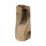 Warner Pinched Metal Vase, Gold - Image 6