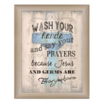 Wash your Hands Framed Wall Art for Living Room, Home Wall Decor Framed Print by Debbie DeWitt
