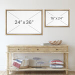 Western Wood Effect Landscape 3D Illusion Mountain Rustic Pictures Framed Canvas Print Wall Art - Image 3