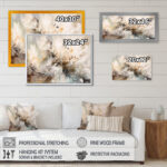 White And Grey Geometric Depths I - Abstract Geometric Canvas Print Wall Art - Minimalism Wall art Print - Image 6