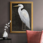 White Heron Portrait II " White Heron Portrait II Premium Framed Canvas- Ready To Hang "