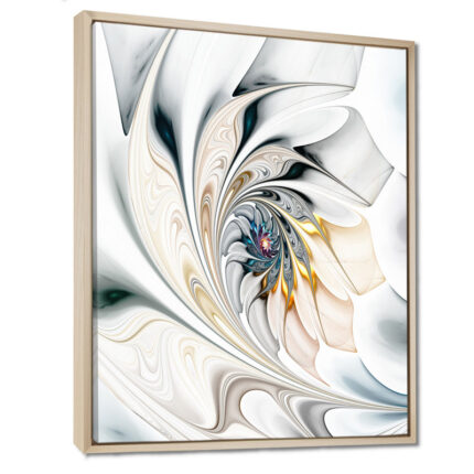 White Stained Glass Floral Art – Floral Wall Art - Chic Decora