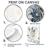 White Stained Glass Floral Art - Floral Wall Art - Image 3