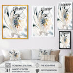 White Stained Glass Floral Art - Floral Wall Art - Image 4