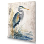 Whylie Heron By The Waterside Watercolour I - Heron Canvas Art - Image 2