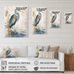 Whylie Heron By The Waterside Watercolour I - Heron Canvas Art - Image 3
