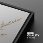 Wildflower Floral Botanical Neutral Boho Minimalist Framed Canvas 3 Pieces Pictures Print Wall Art - Image 5