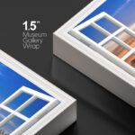 Window Scenery Sunrise Blue Wild Flowers In A Spring Field Nature Scene Large Canvas Print Wall Art - Image 7