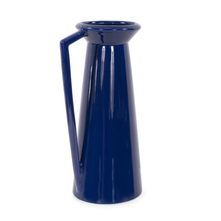 Witold Sapphire Blue Short Ceramic Pitcher - Chic Decora
