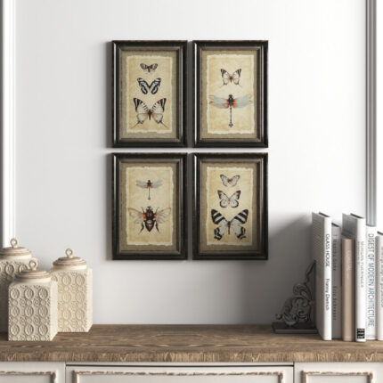 Wood Framed Insect Prints Wall Décor Portrait - Chic Decora