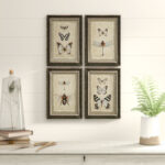 Wood Framed Insect Prints Wall Décor Portrait - Image 2