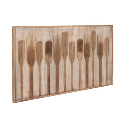 Wood Framed Wall Décor with Raised Paddles - Chic Decora
