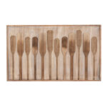 Wood Framed Wall Décor with Raised Paddles - Image 2
