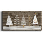 Wooded White Christmas Collection D Premium Gallery Wrapped Canvas - Ready To Hang - Image 6