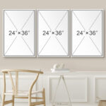 Woodland Forest Landscape Green Forest Nature Landscape Modern Living Room Decor Framed Canvas 3 Piece Set Print Wall Art - Image 3