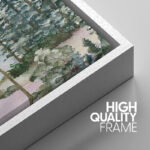 Woodland Forest Landscape Green Forest Nature Landscape Modern Living Room Decor Framed Canvas 3 Piece Set Print Wall Art - Image 8