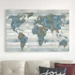 World Map on Wood by Jamie Macdowell - Print