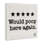 Would Poop Here Again by Penny Lane Publishing - Floater Frame Textual Art Print - Image 2
