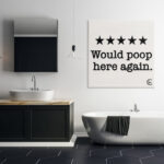 Would Poop Here Again by Penny Lane Publishing - Floater Frame Textual Art Print - Image 3