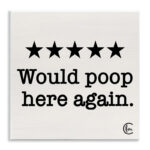 Would Poop Here Again by Penny Lane Publishing - Floater Frame Textual Art Print