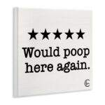 Would Poop Here Again by Penny Lane Publishing - Floater Frame Textual Art Print - Image 2