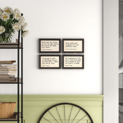 Wynne Wood Framed Wall Decor with Quotes - Chic Decora