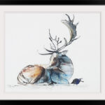 Yusef " Buck And Bird, 2006 (Charcoal) " by Mark Adlington