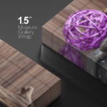 Zen Stones Bright Purple Orchid Calming Candles Bathroom & Laundry Décor On Canvas Print Wall Art - Image 3