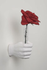 Seniha White Flower Vase Hand Wall Mount - 7" long - Image 8