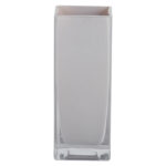 Arsenault 6" White Square Glass Vase - Image 4