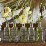 Patria 5 Glass Vase Bottles on a Rectangle Metal Holder with Handles - Image 5