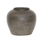 Charcoal/Gray Indoor / Outdoor Earthenware Table Vase - Image 4