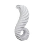 Davisson Tall Classic White Fiberglass Horn Floor Vase, 32 Inch High Unique Decorative for Dried Flower - Image 8