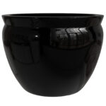 Traditional Black Fishbowl Planter - Image 7