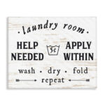 Laundry Room Help Needed Apply Within' - Textual Art Print on Canvas - Image 8