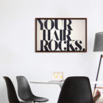 Your Hair Rocks' Textual Art on Canvas - Image 4