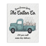 Toilet Paper Cotton Co Delivery Truck Bathroom Word Design - Floater Frame Graphic Art Print - Image 8