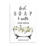 Fresh Soap And Water Bath Tub Bathroom Design - Graphic Art Print - Image 8