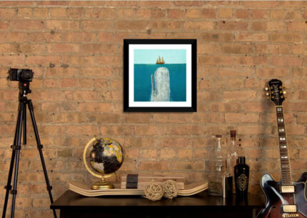 The Whale Square’ – Graphic Art Print - Chic Decora
