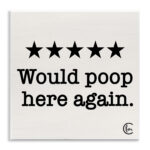 Would Poop Here Again by Penny Lane Publishing - Floater Frame Textual Art Print - Image 8