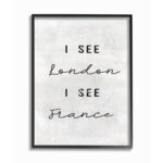 " Black And Grayish I See London I See France Textured " - Image 2