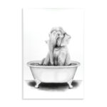 Elephant in a Tub Funny Animal Bathroom' by Rachel Neiman - Drawing Print - Image 8
