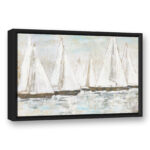 " White Painted Sailboats " Painting Print - Image 3