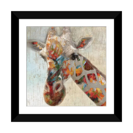 Paint Splash Giraffe by Nan – Graphic Art Print on Canvas - Chic Decora