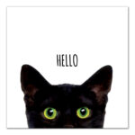 " Curious Hello Black Cat " - Image 4