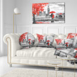 Cityscape " Couples Walking In London " Painting Print - Image 8