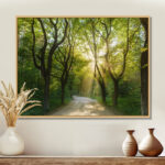 Evening in Green Forest - Landscapes Canvas Wall Art - Image 7