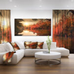 " Colorful Fall Sunset Over River " - Image 8