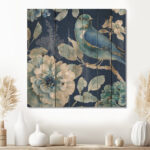 Indigold Bird Cottage Family III - Farmhouse Print on Natural Pine Wood - Image 6